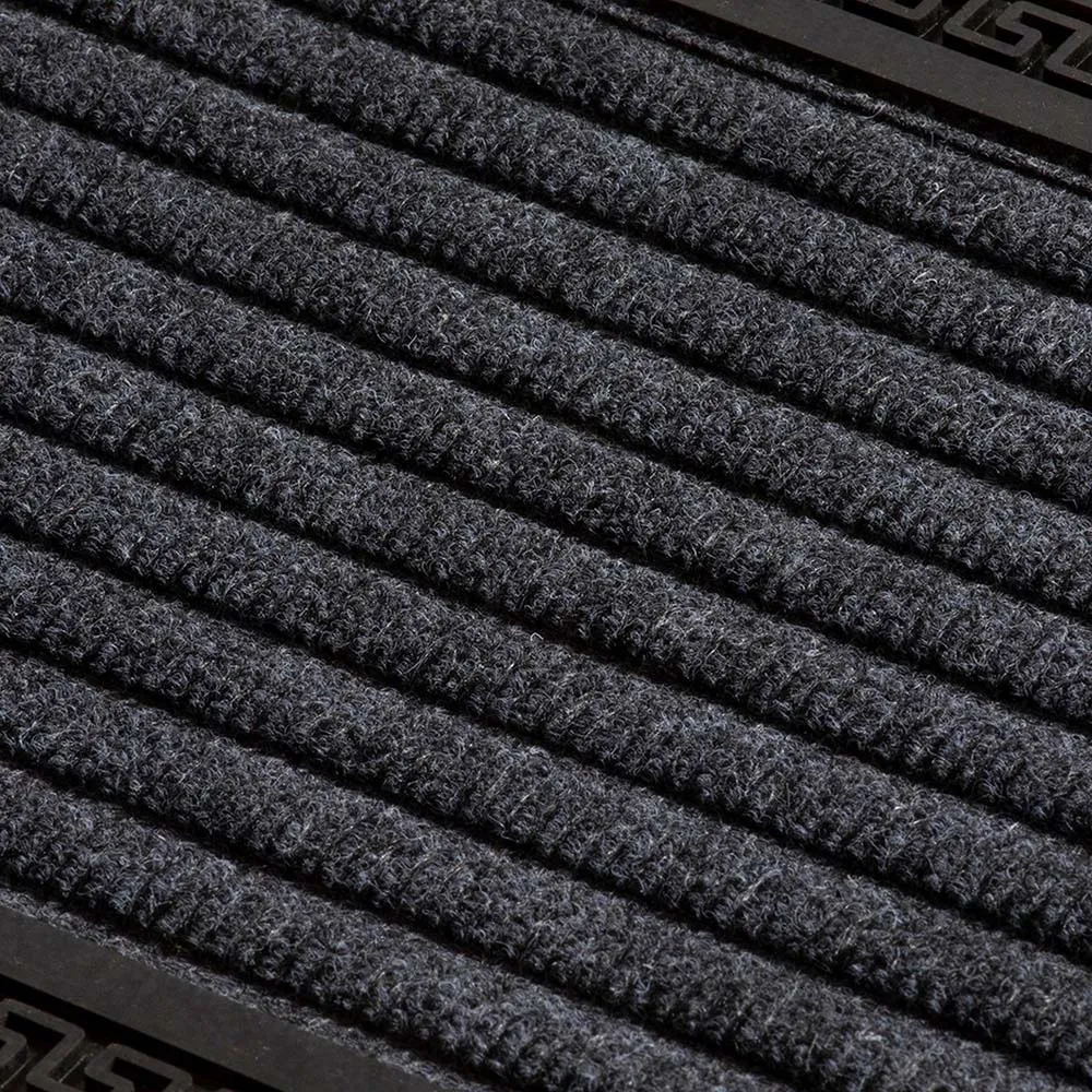 Millbrook Embossed Stripe Doormat - Grey