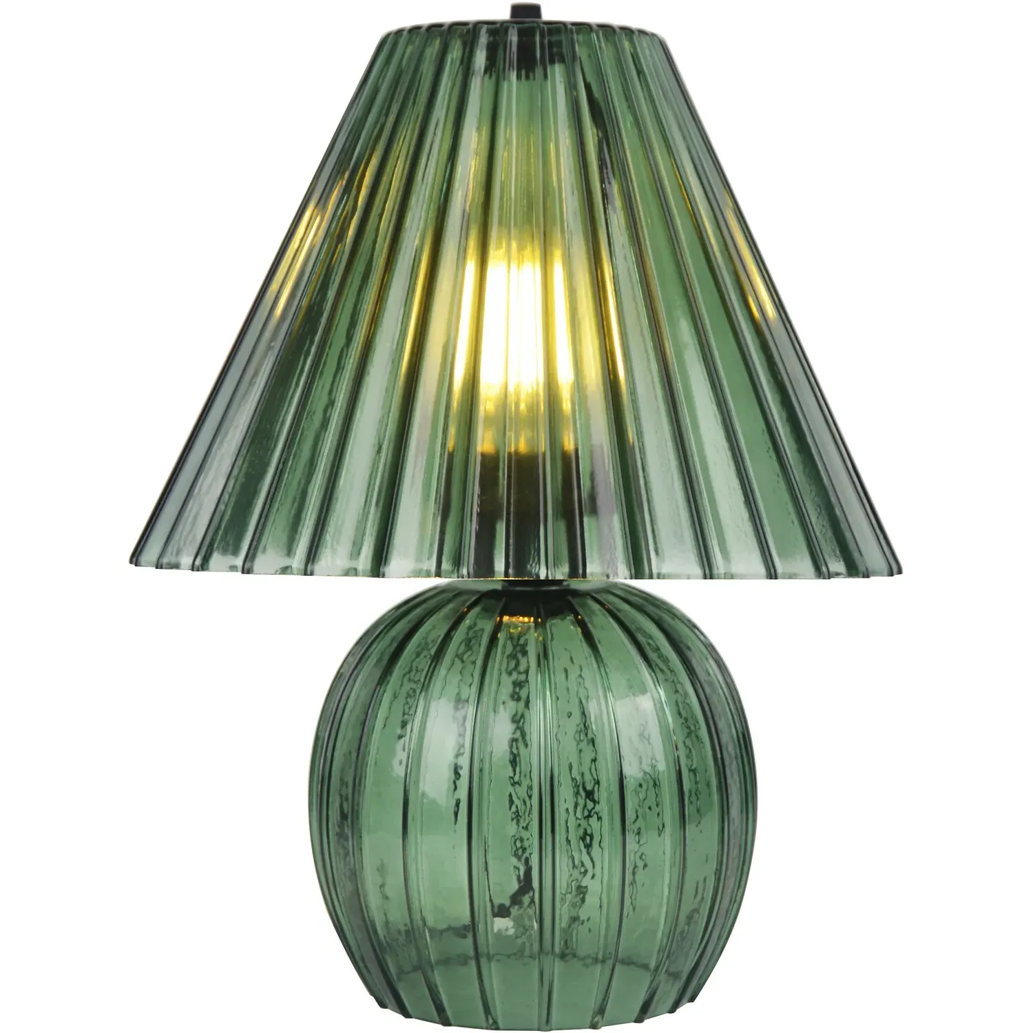 Millie Glass Table Lamp - White