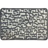 Milly Maze Washable Mat - Light Grey, Black