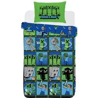 Minecraft Jump in Line Duvet Set - Green