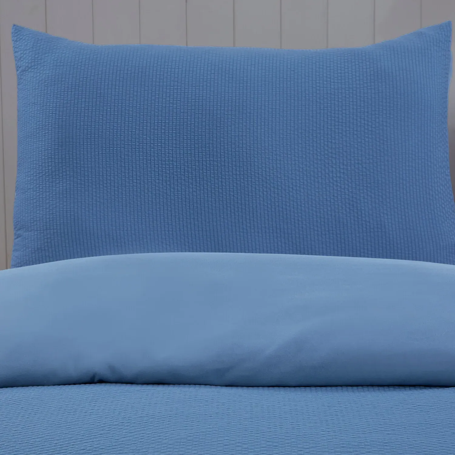 Mini Seersucker Duvet Set - Blue