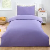 Mini Seersucker Duvet Set - Purple