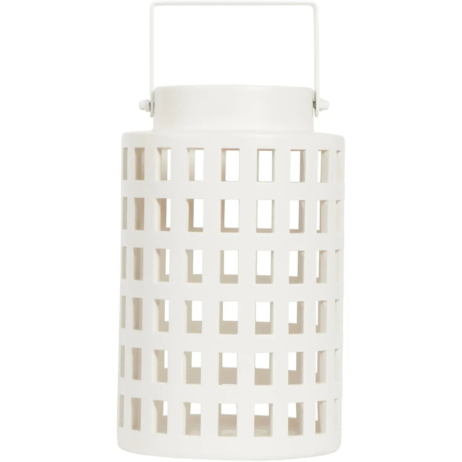 Mira Ceramic Lantern - White, Ceramic