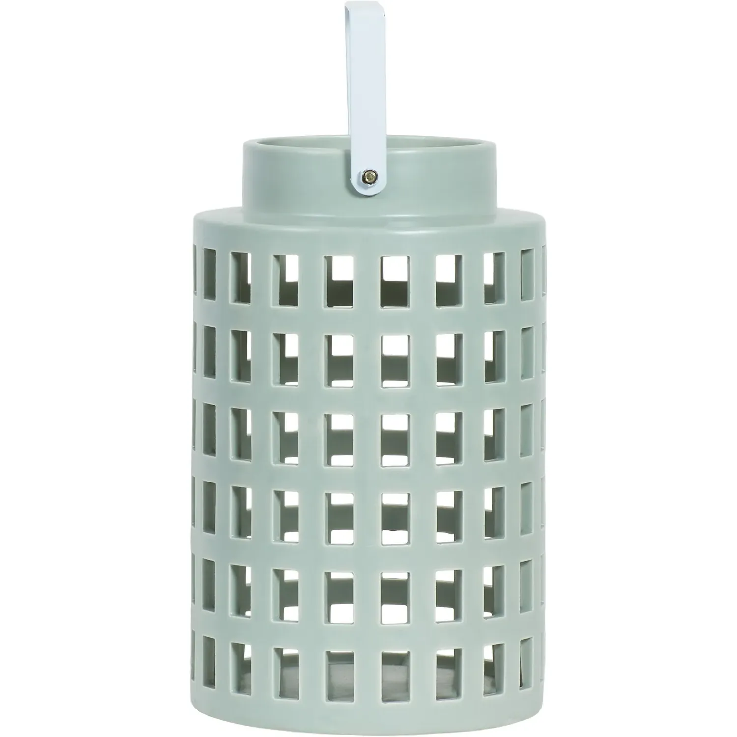 Mira Ceramic Lantern - White, Ceramic
