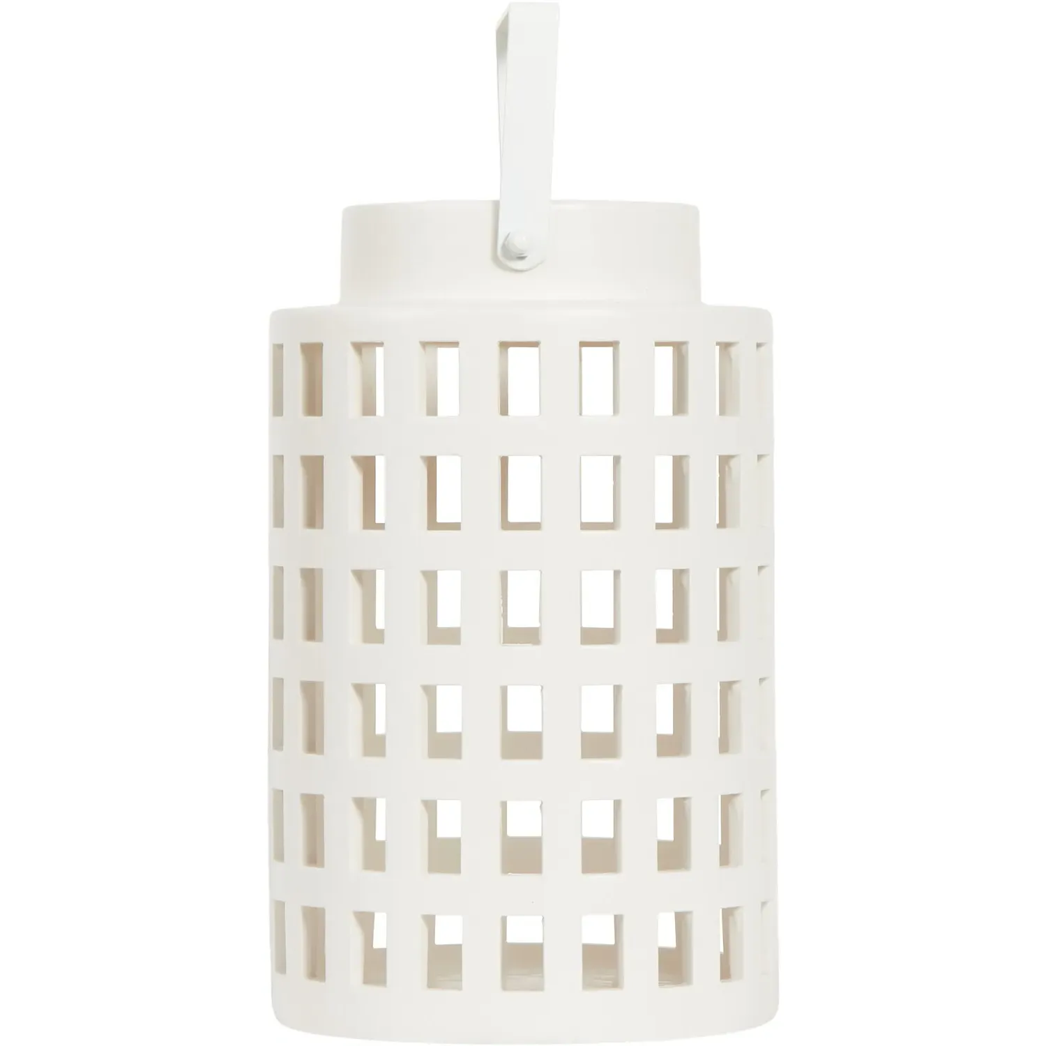 Mira Ceramic Lantern - White, Ceramic