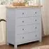Mirano 4 Drawer Chest of Drawers with Chrome Knobs - Grey