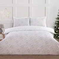Mistletoe Wishes King Duvet Set - Natural, Cotton Blend