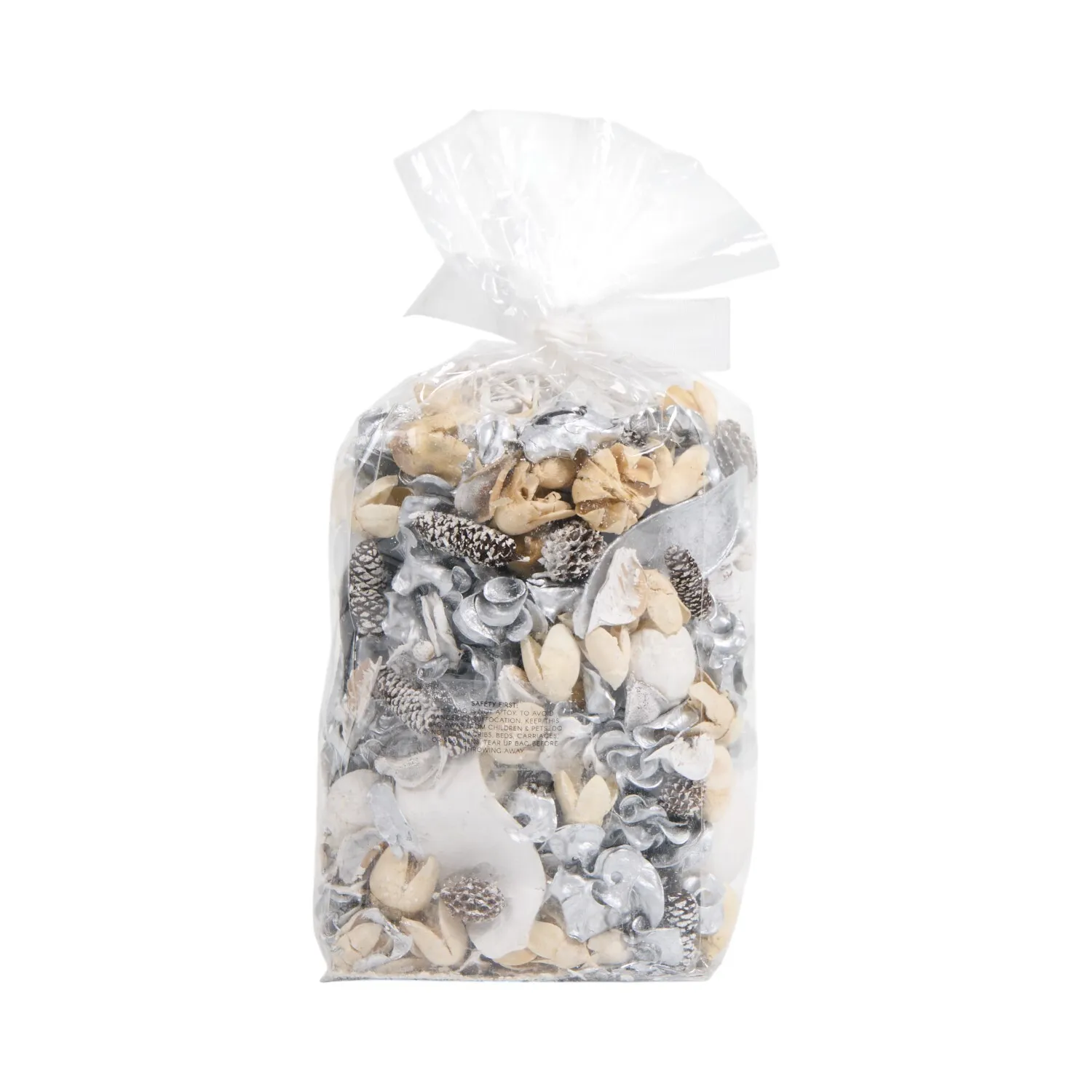 Mixed Frosted Snowflake Potpourri Bag - Silver