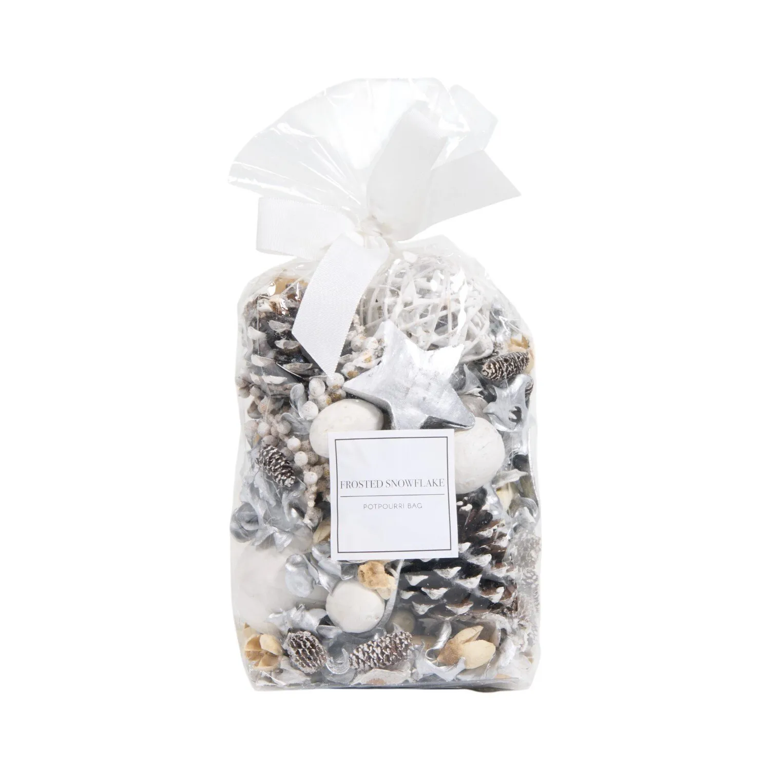 Mixed Frosted Snowflake Potpourri Bag - Silver image