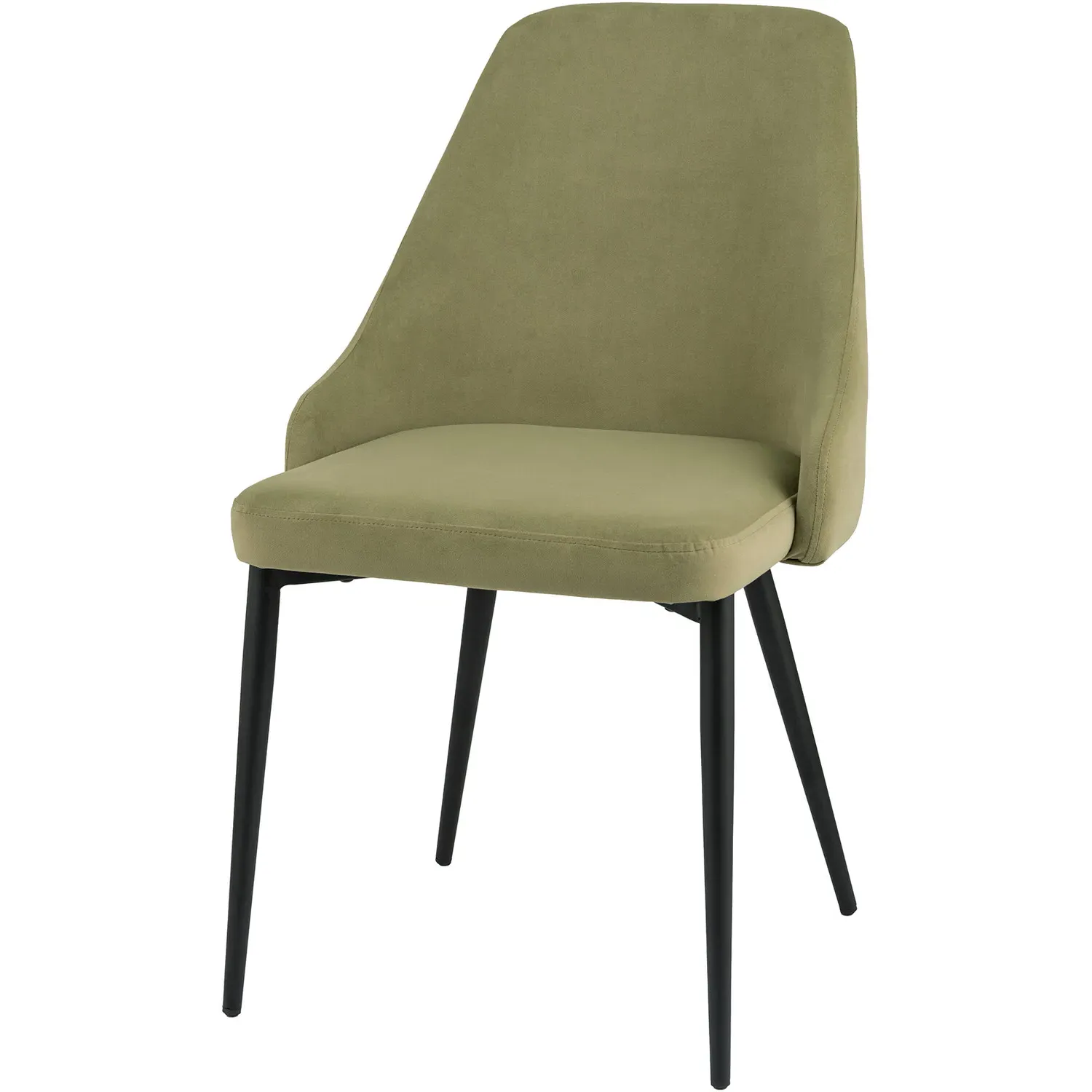 Modbury Dining Chair Pair - Green, Velvet