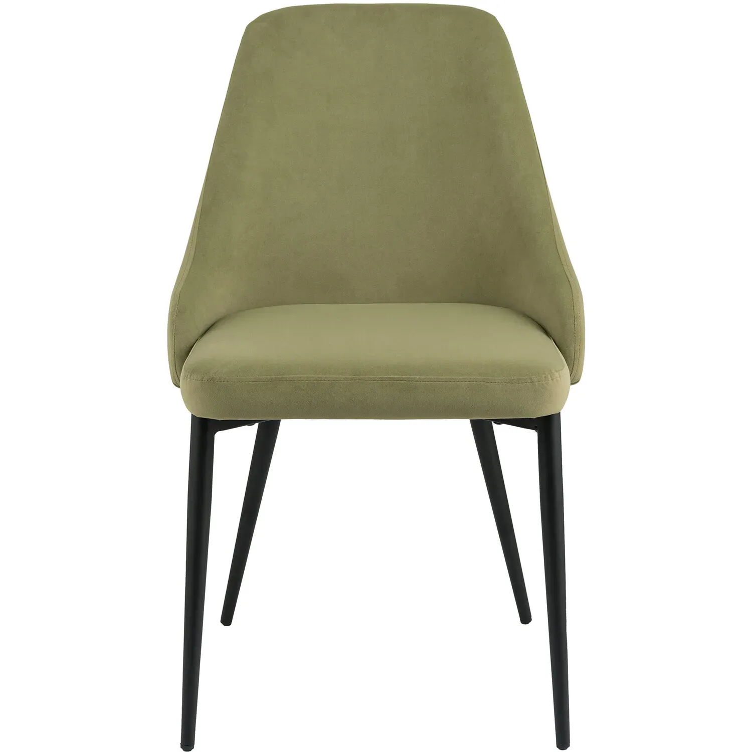 Modbury Dining Chair Pair - Green, Velvet