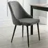 Modbury Dining Chair Pair - Grey, Velvet