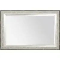 Modena Rectangle Step Mirror - Grey, Wood Effect