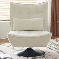 Moderno Swivel Accent Chair - White