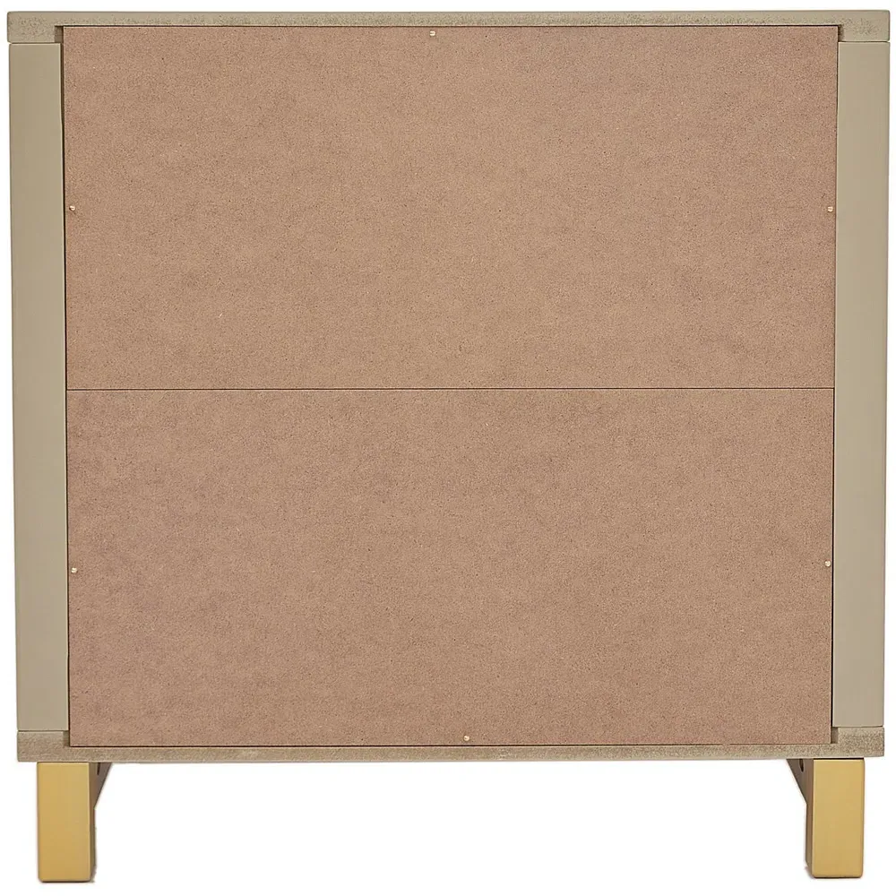 Molino 2 Drawer Bedside Table - Clay