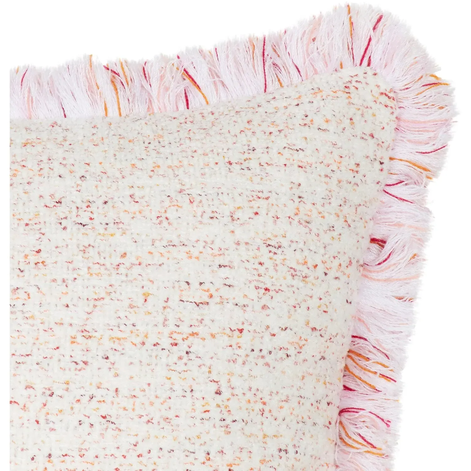 Molly Boucle Cushion with Fringe Trim