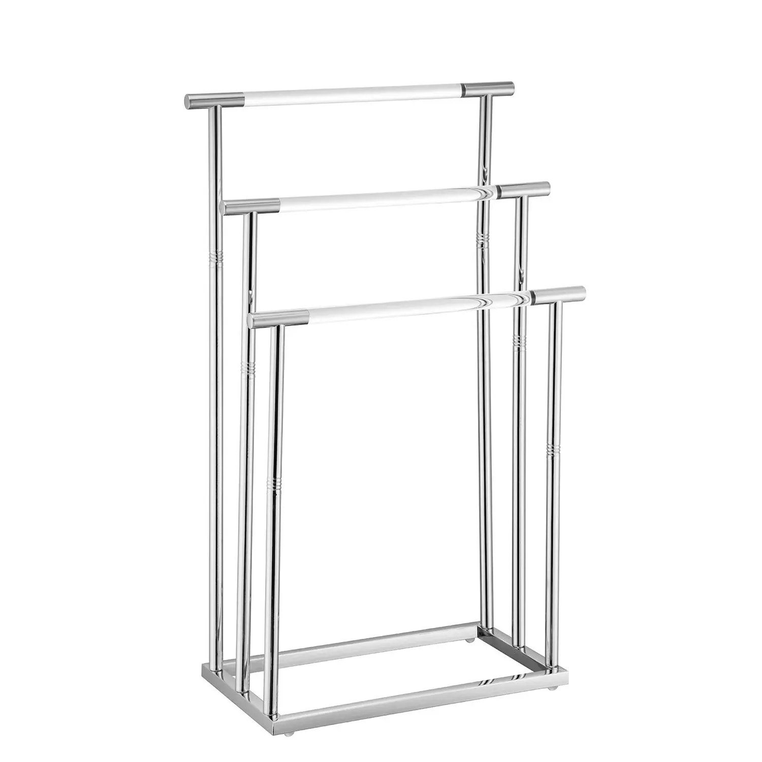 Monaco 3 Tier Acrylic Towel Rail - Chrome