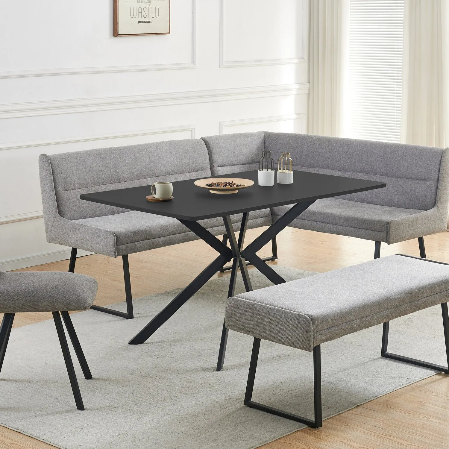 Monaco 4-Seater Dining Table - Black image