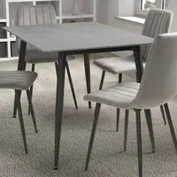 Monaco 4-Seater Dining Table - Grey, Ceramic
