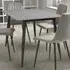 Monaco 4-Seater Dining Table - Grey, Ceramic