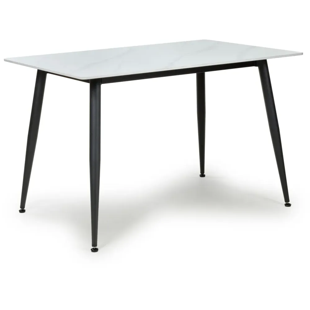 Monaco 4-Seater Dining Table - White, Ceramic