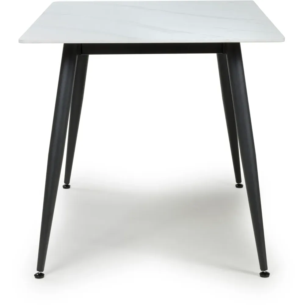 Monaco 4-Seater Dining Table - White, Ceramic