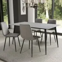 Monaco 6-Seater Dining Table - Grey, Ceramic