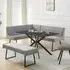 Monaco Corner Bench - Grey, Polyester