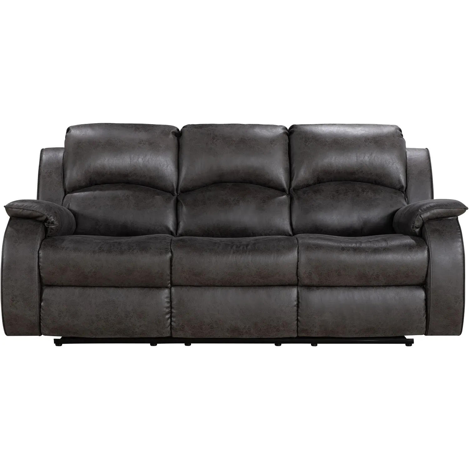 Monaco Pellissima 3-Seater Recliner Sofa - Grey, Leather