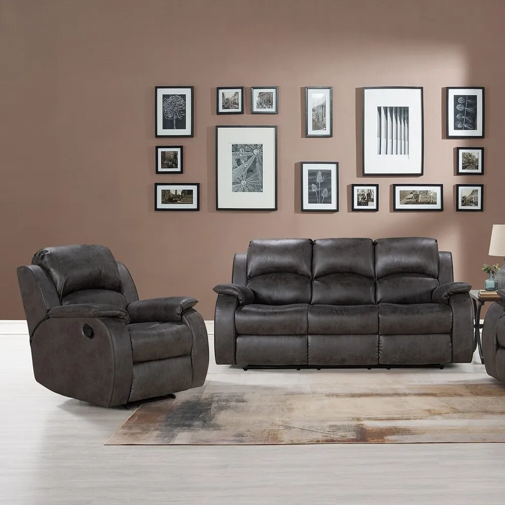 Monaco Pellissima Recliner Chair - Grey, Leather