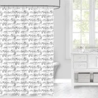 Mono Safari Shower Curtain - Monochrome