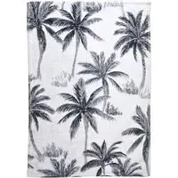 Mono Tropic Hand Towel - White and Black, Cotton