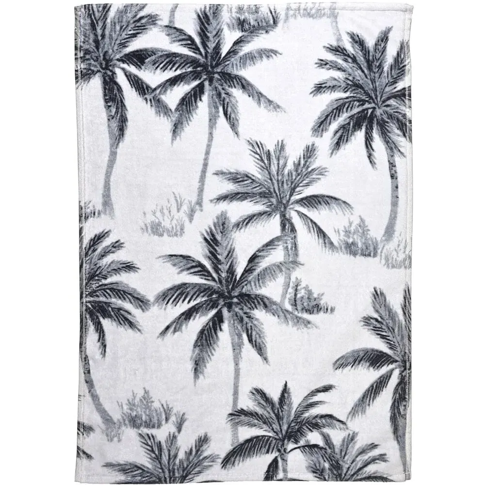 Mono Tropic Hand Towel - White and Black, Cotton image