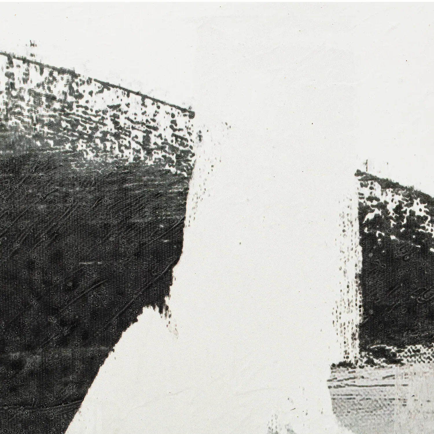 Monochrome Abstract Framed Canvas - Grey