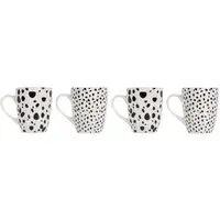 Monochrome Bullet Mugs 4 Pack - Multi