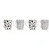 Monochrome Bullet Mugs 4 Pack - Multi
