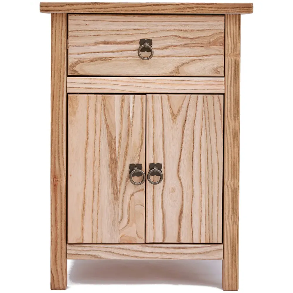 Montese 2 Door Single Drawer Bedside Table - Wood