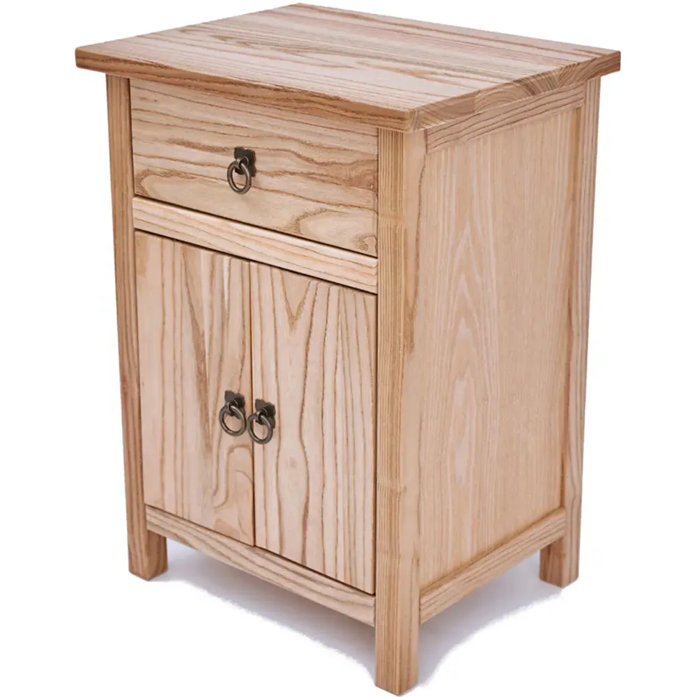 Montese 2 Door Single Drawer Bedside Table - Wood
