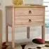 Montese 2 Drawer Bedside Table with Ring Handle - Wood