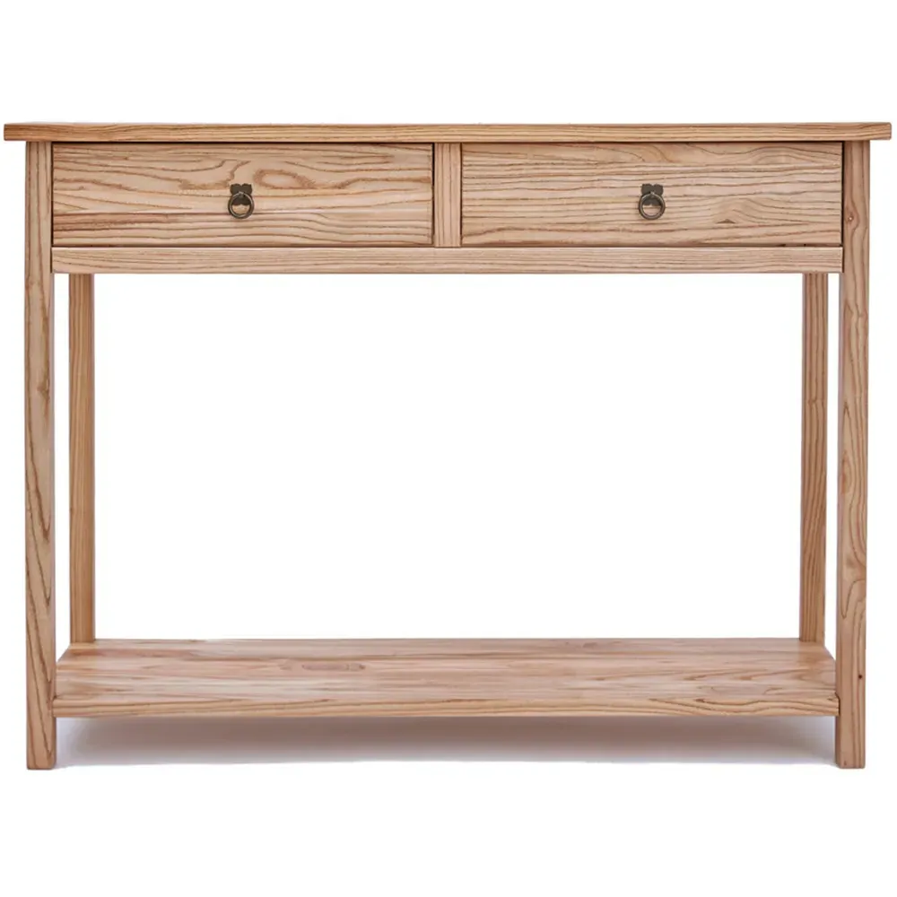 Montese 2 Drawer Wide Console Table - Light Wood