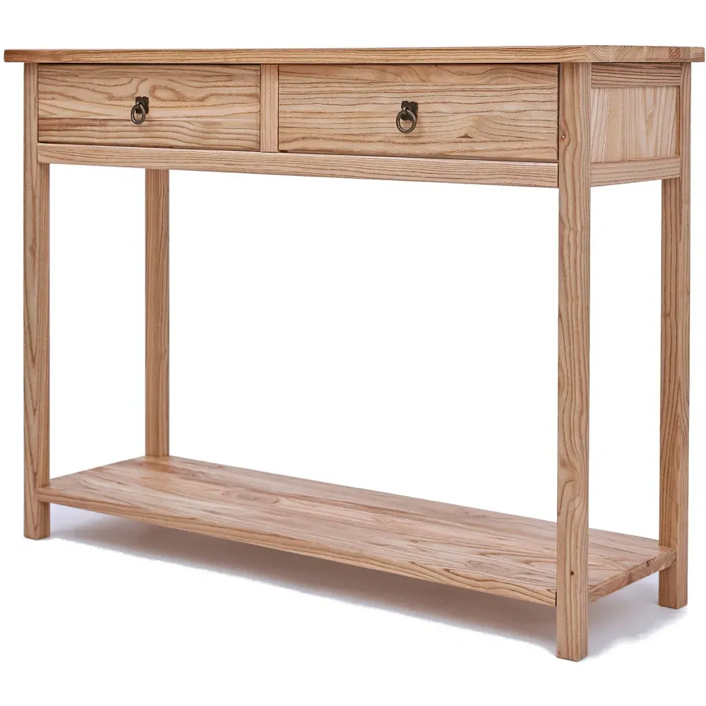 Montese 2 Drawer Wide Console Table - Light Wood