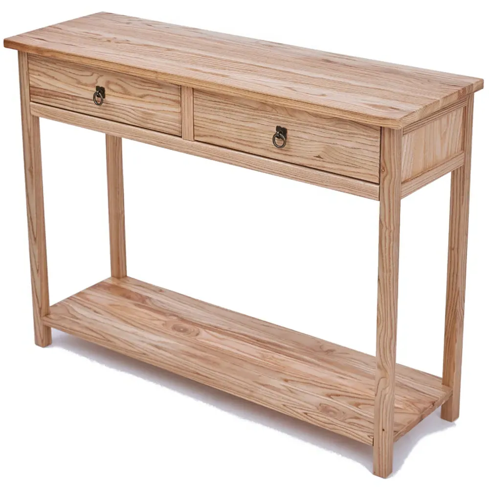 Montese 2 Drawer Wide Console Table - Light Wood