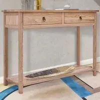 Montese 2 Drawer Wide Console Table - Light Wood