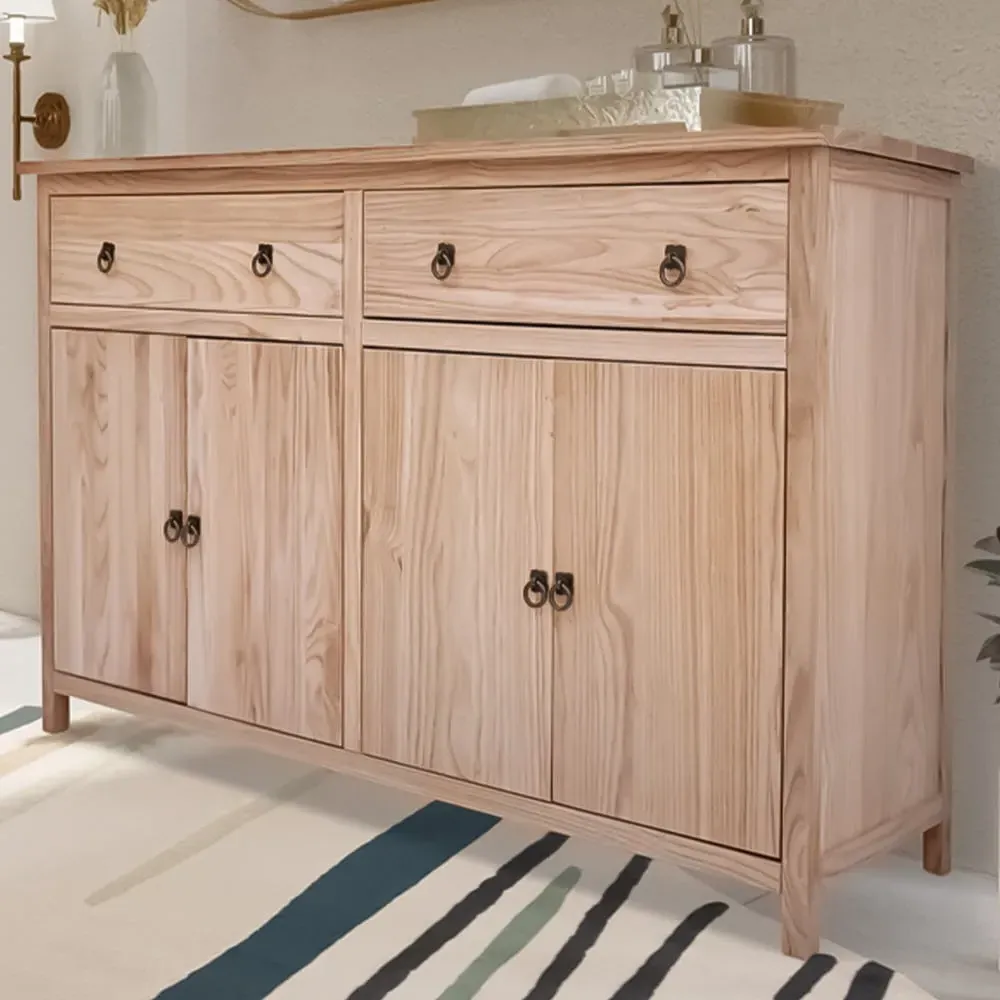 Montese 4 Door 2 Drawer Sideboard - Light Wood
