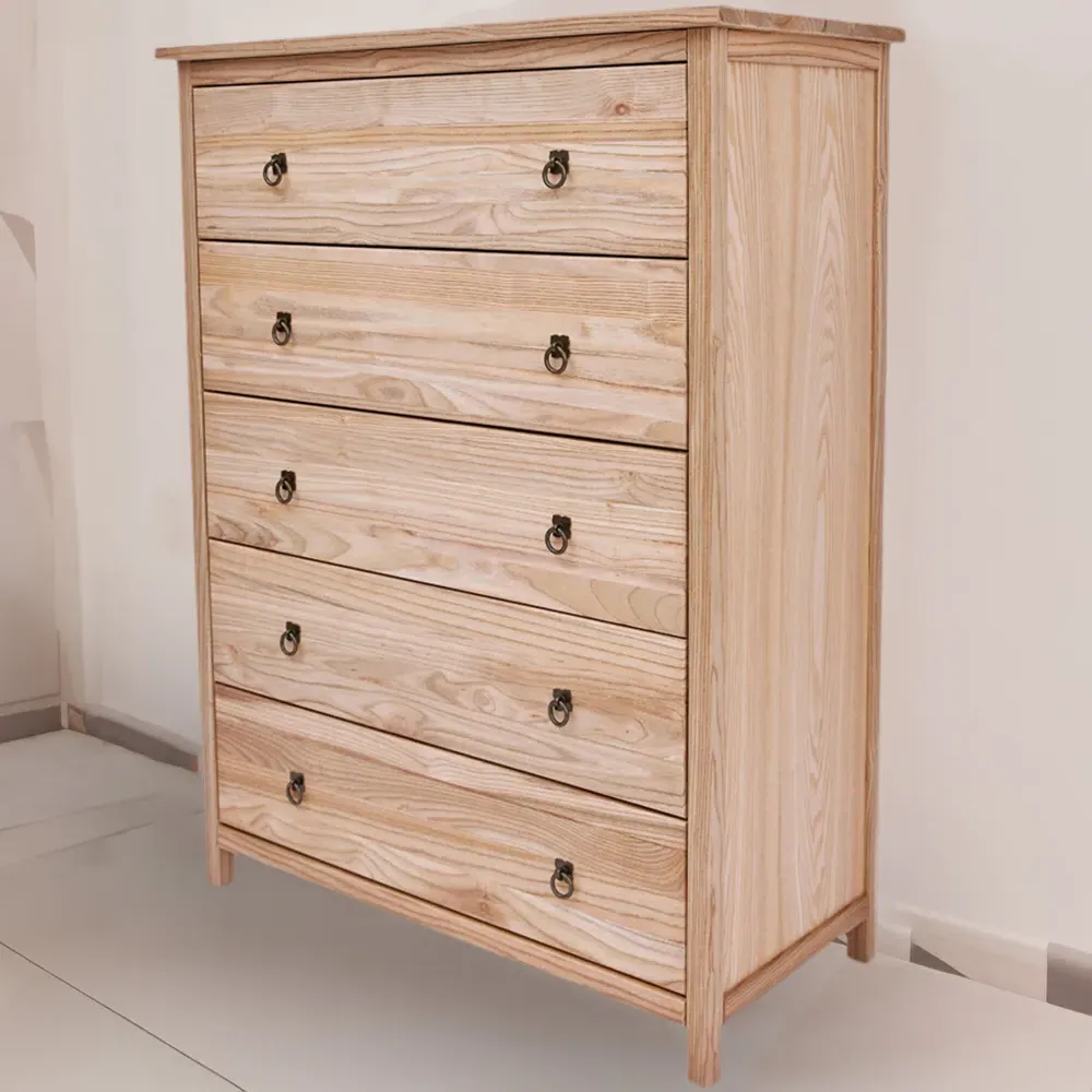 Montese 5 Drawer Chest - Light Wood