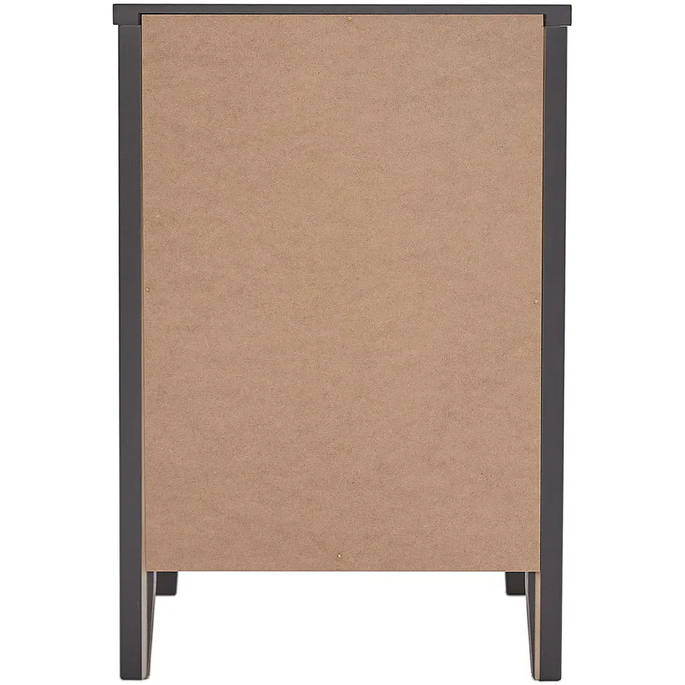 Monti Single Door Single Drawer Bedside Table - Charcoal, Pine