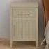 Monti Single Door Single Drawer Bedside Table - Cream, Pine
