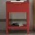 Monti Single Drawer Bedside Table - Red, Pine