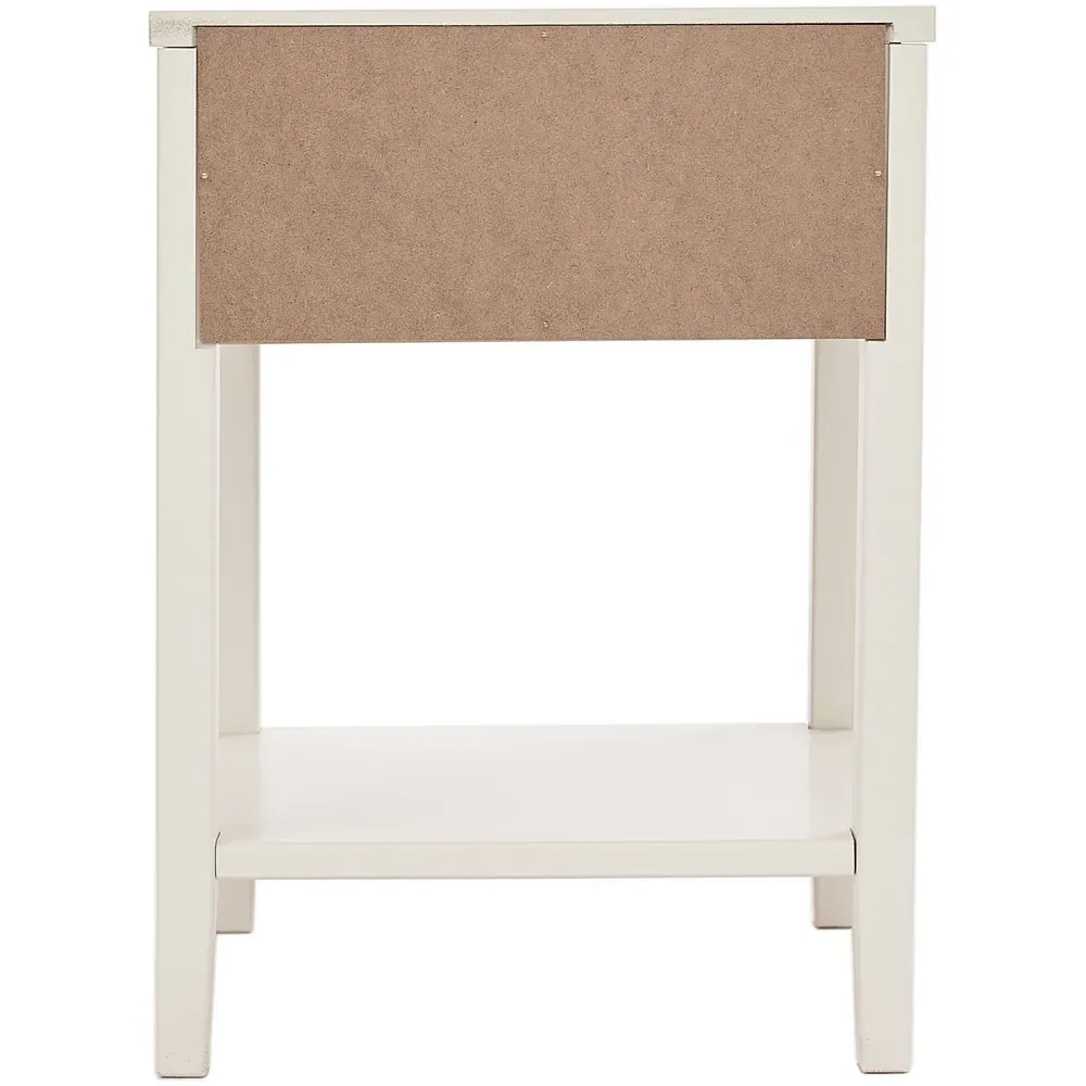 Monti Single Drawer Bedside Table - White, Pine