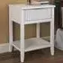 Monti Single Drawer Bedside Table - White, Pine